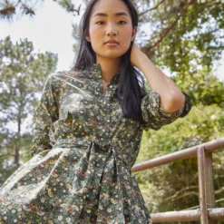 Long-Sleeved Gianna Dress In Hunter Multi Strawberry Thief Liberty Fabric 22 Long-Sleeved Gianna Dress In Hunter Multi Strawberry Thief Liberty Fabric -Garbiera Sales Store M F23 CATALOG 33 D1 PDP REVISED