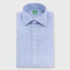 Spread Collar Dress Shirt In Blue End-on-End
