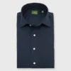 Spread Collar Sport Shirt In Navy Poplin -Garbiera Sales Store S003389S 1