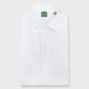French-Cuff Bib-Front Tuxedo Shirt In White Pique/Poplin -Garbiera Sales Store S10177 1