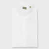 Spread Collar Sport Shirt In White Poplin -Garbiera Sales Store S22854 1