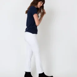 Short-Sleeved Deep-V Tee In Navy Pima Cotton 11 Short-Sleeved Deep-V Tee In Navy Pima Cotton -Garbiera Sales Store S31941 4