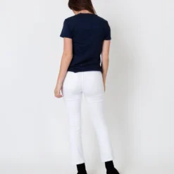 Short-Sleeved Deep-V Tee In Navy Pima Cotton 12 Short-Sleeved Deep-V Tee In Navy Pima Cotton -Garbiera Sales Store S31941 5