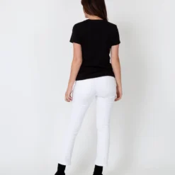 Short-Sleeved Deep-V Tee In Black Pima Cotton 11 Short-Sleeved Deep-V Tee In Black Pima Cotton -Garbiera Sales Store S31942 5