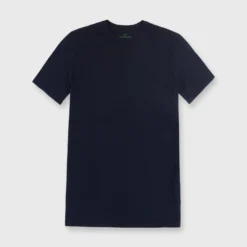 Short-Sleeved Tee In Navy Pima Cotton