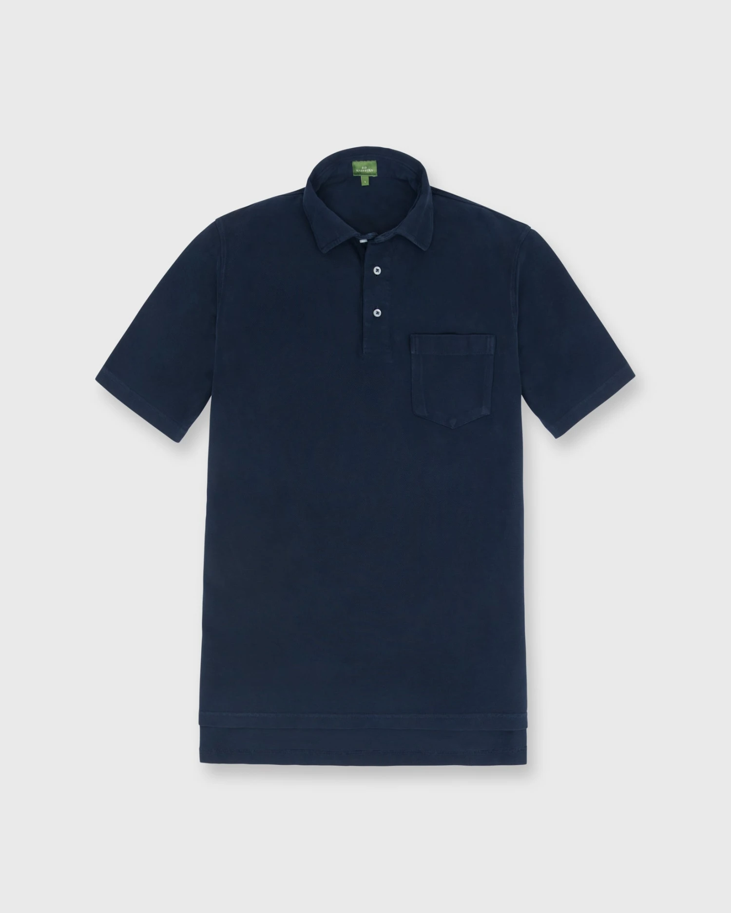 Short-Sleeved Polo In Navy Pima Pique 3 Short-Sleeved Polo In Navy Pima Pique