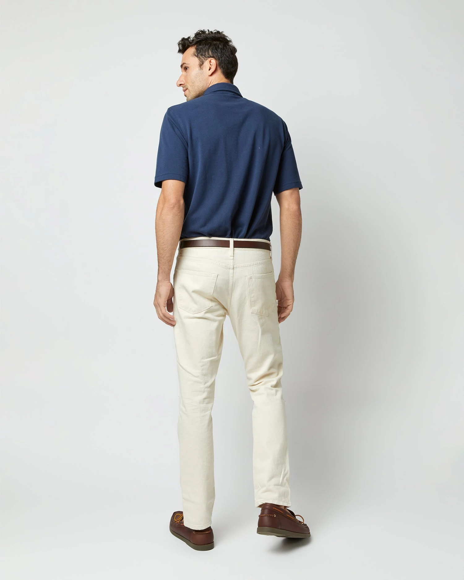 Short-Sleeved Polo In Navy Pima Pique 9 Short-Sleeved Polo In Navy Pima Pique - Image 7