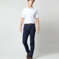 Short-Sleeved Polo In White Pima Pique 15 Short-Sleeved Polo In White Pima Pique -Garbiera Sales Store S33504 1144