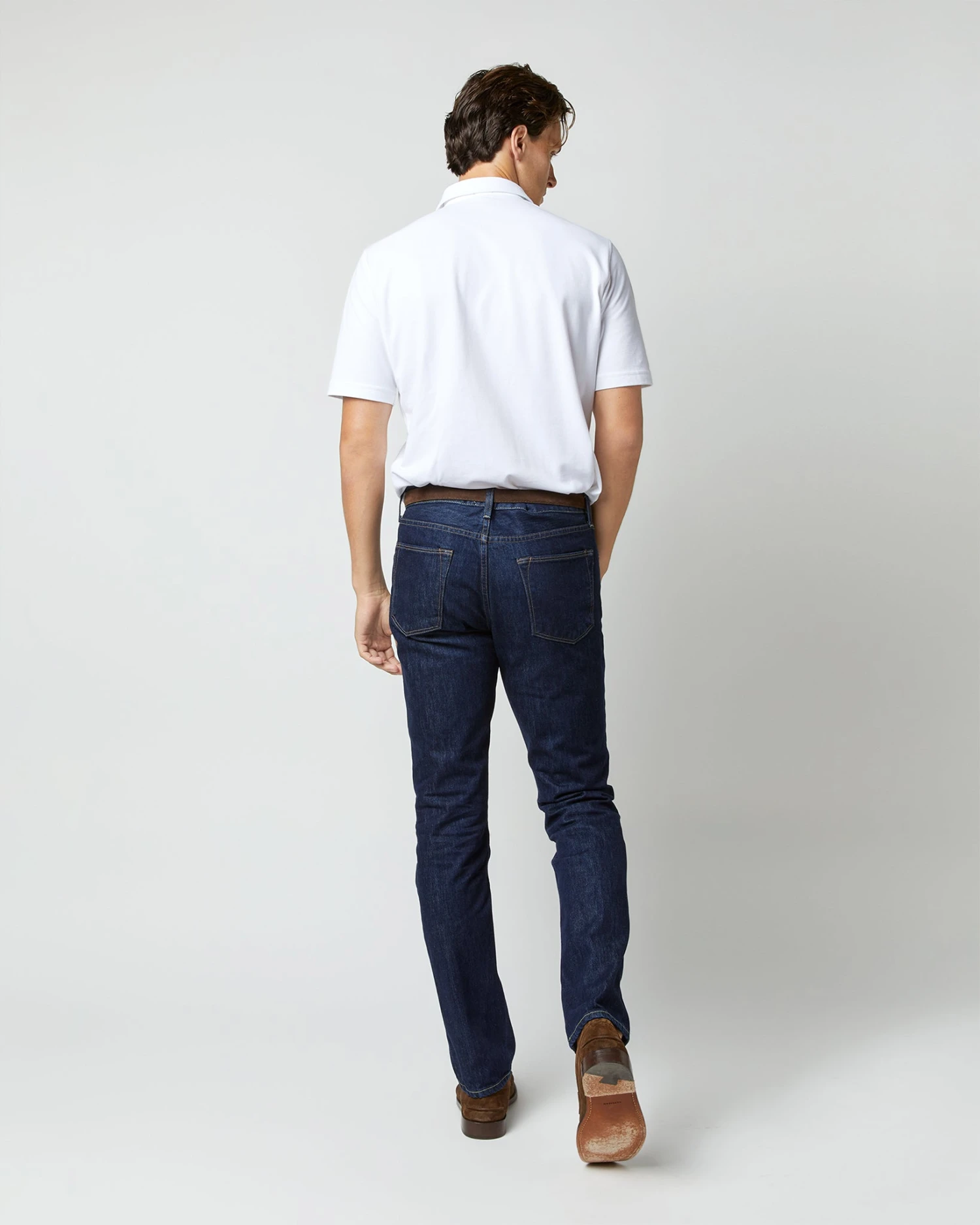 Short-Sleeved Polo In White Pima Pique 10 Short-Sleeved Polo In White Pima Pique - Image 8