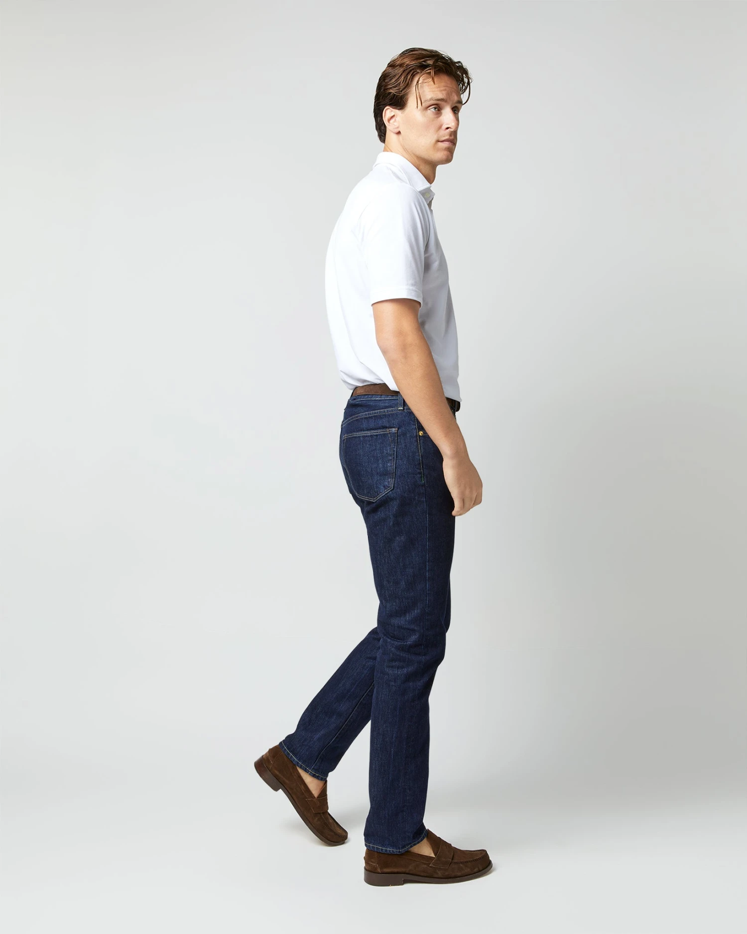 Short-Sleeved Polo In White Pima Pique 8 Short-Sleeved Polo In White Pima Pique - Image 6