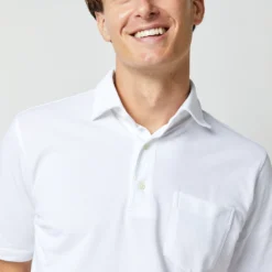 Short-Sleeved Polo In White Pima Pique 14 Short-Sleeved Polo In White Pima Pique -Garbiera Sales Store S33504 1211