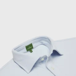 Short-Sleeved Polo In Pale Blue Pima Pique -Garbiera Sales Store S33505 296 d60700d4 e609 4533 be12 4ffe1911d95f