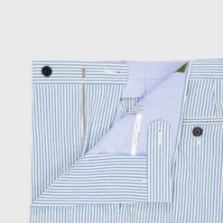 Sport Trouser In Dutch Blue/Bone Seersucker -Garbiera Sales Store S50687 3