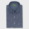 Otto Handmade Sport Shirt In Medium Washed Indigo Chambray -Garbiera Sales Store S51011 1