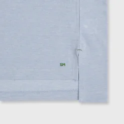 Short-Sleeved Polo In Sky Blue Oxford Pique 7 Short-Sleeved Polo In Sky Blue Oxford Pique -Garbiera Sales Store S51498 3 2