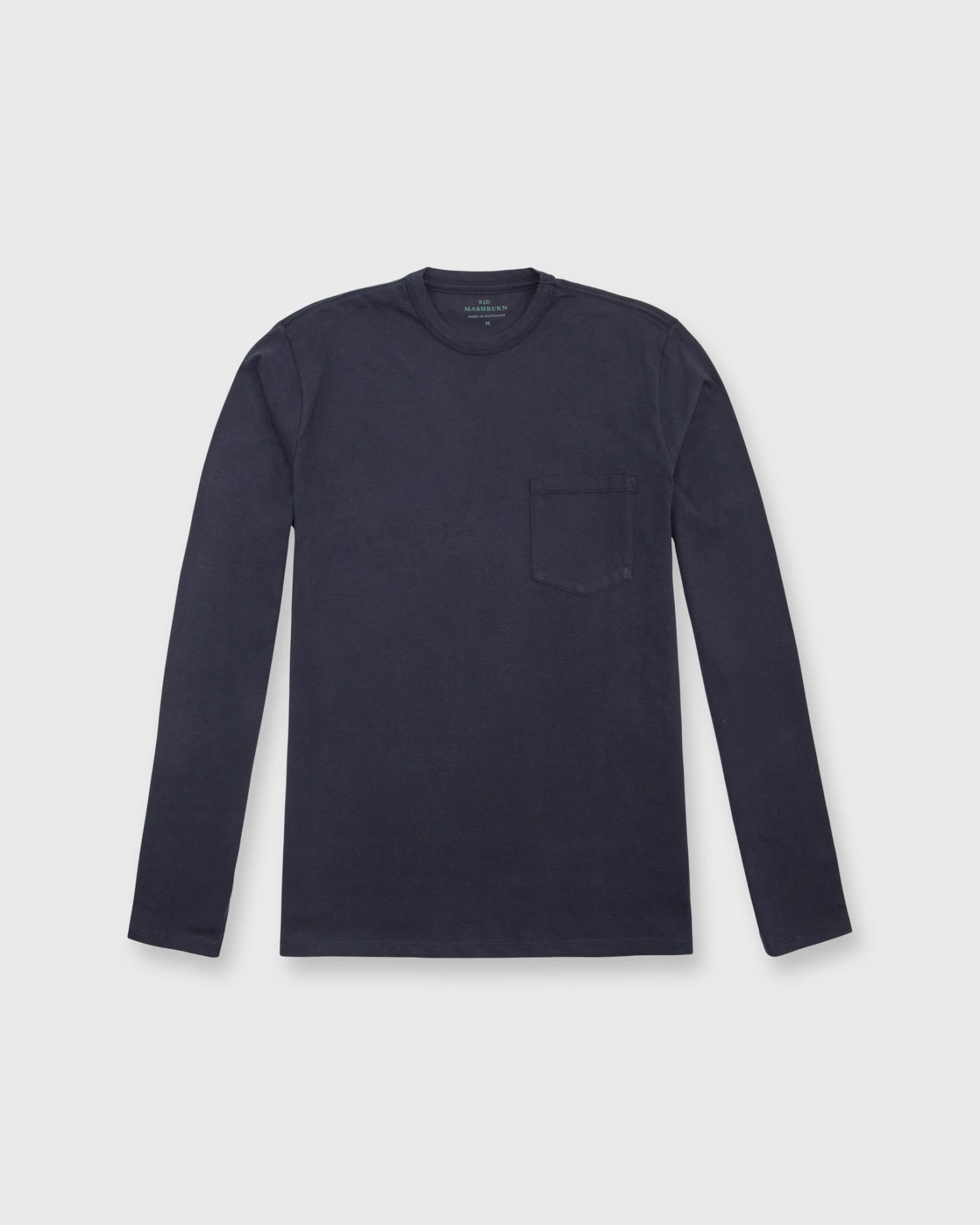 Long-Sleeved Pocket Tee In Navy Heavy Jersey 3 Long-Sleeved Pocket Tee In Navy Heavy Jersey