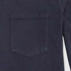 Long-Sleeved Pocket Tee In Navy Heavy Jersey 5 Long-Sleeved Pocket Tee In Navy Heavy Jersey -Garbiera Sales Store S51503 2