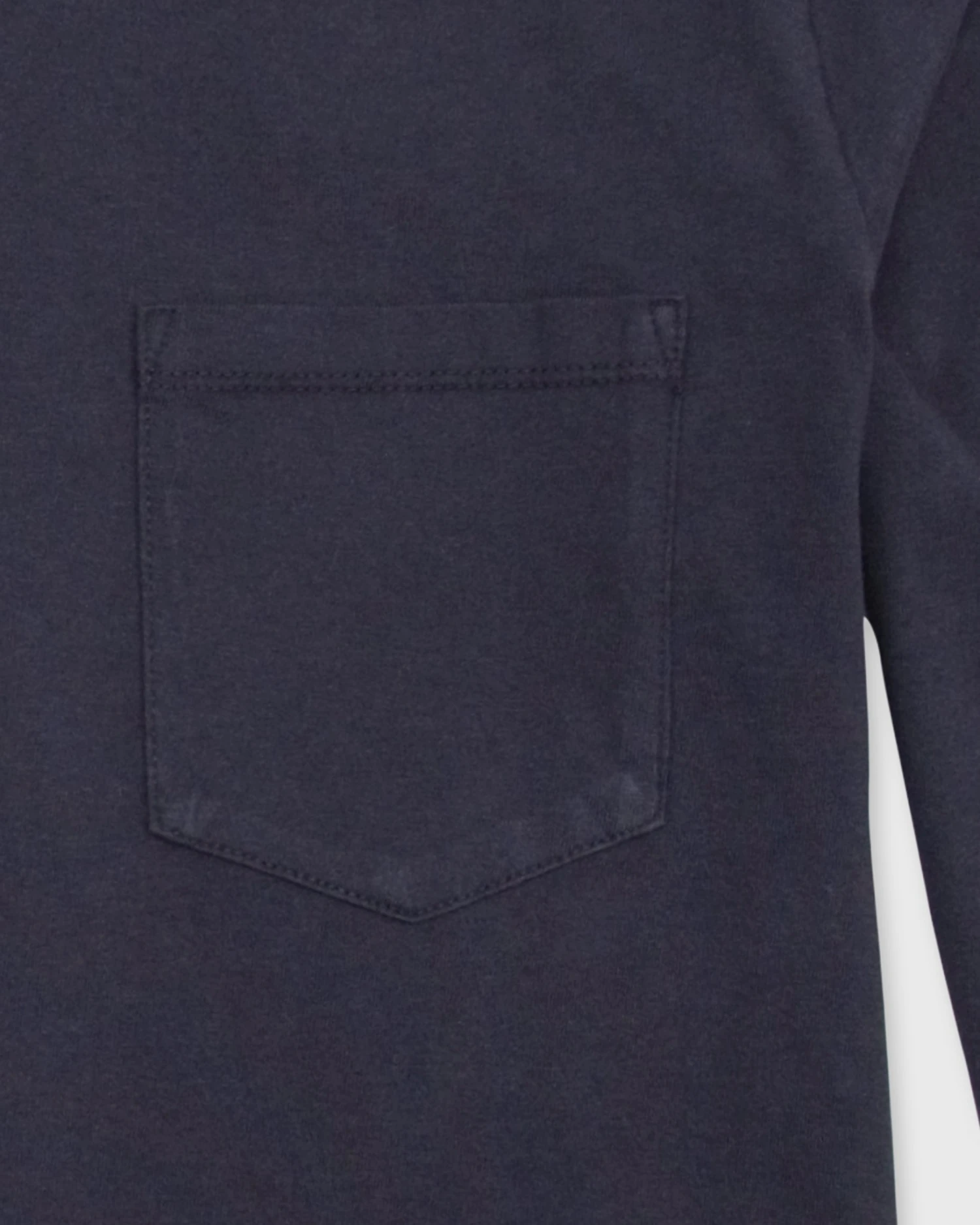 Long-Sleeved Pocket Tee In Navy Heavy Jersey 4 Long-Sleeved Pocket Tee In Navy Heavy Jersey - Image 2