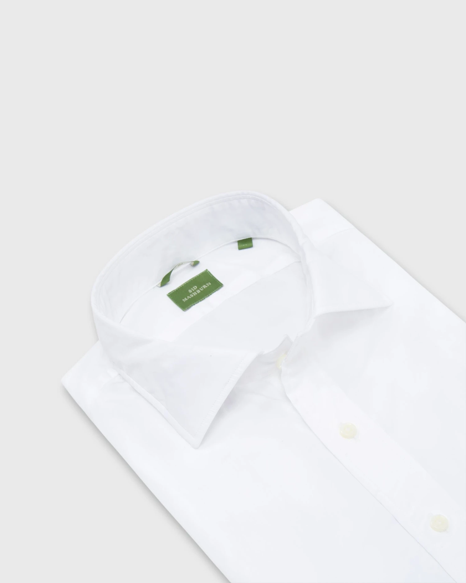Slim-Fit Spread Collar Sport Shirt In White Poplin 4 Slim-Fit Spread Collar Sport Shirt In White Poplin - Image 2