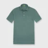 Short-Sleeved Polo In Dark Spruce Pima Pique 2 Short-Sleeved Polo In Dark Spruce Pima Pique -Garbiera Sales Store S54070 1