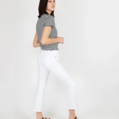 Short-Sleeved Deep-V Tee In Navy/Natural Stripe Jersey 12 Short-Sleeved Deep-V Tee In Navy/Natural Stripe Jersey -Garbiera Sales Store S54854 3