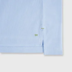Short-Sleeved Polo In Light Blue Pima Pique -Garbiera Sales Store S54992 4