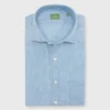 Spread Collar Sport Shirt In Extra Light Washed Chambray -Garbiera Sales Store S56109 63 2