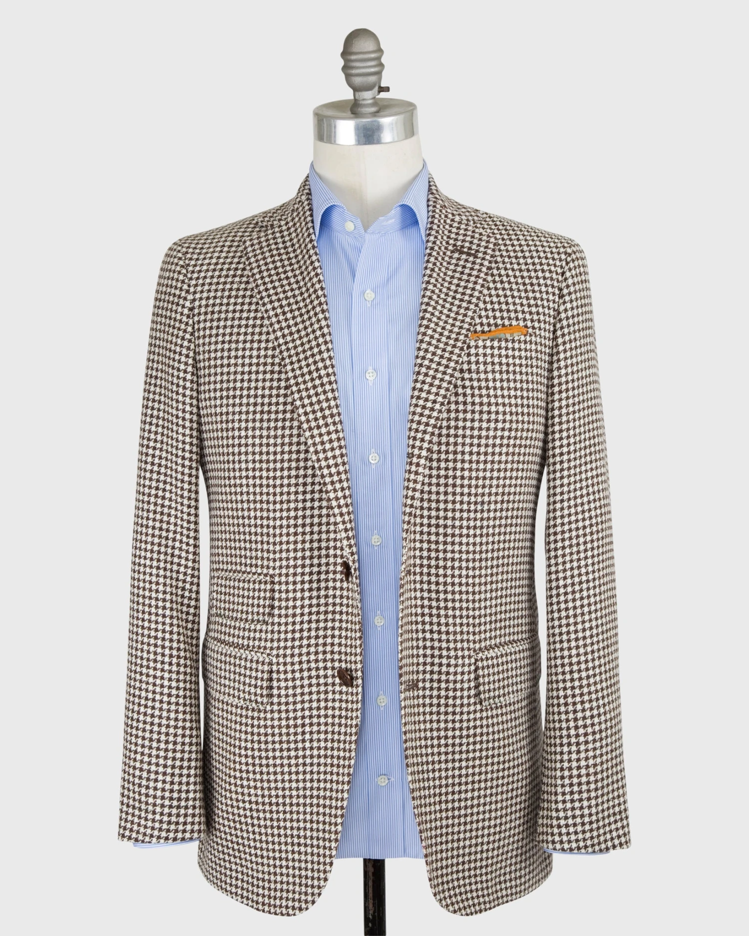 Virgil No. 2 Jacket In Chocolate/Bone Houndstooth 5 Virgil No. 2 Jacket In Chocolate/Bone Houndstooth - Image 3