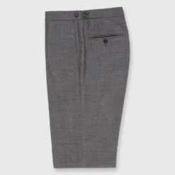 Pleated Dress Trouser In Mid-Grey High-Twist 13 Pleated Dress Trouser In Mid-Grey High-Twist -Garbiera Sales Store S57173 1