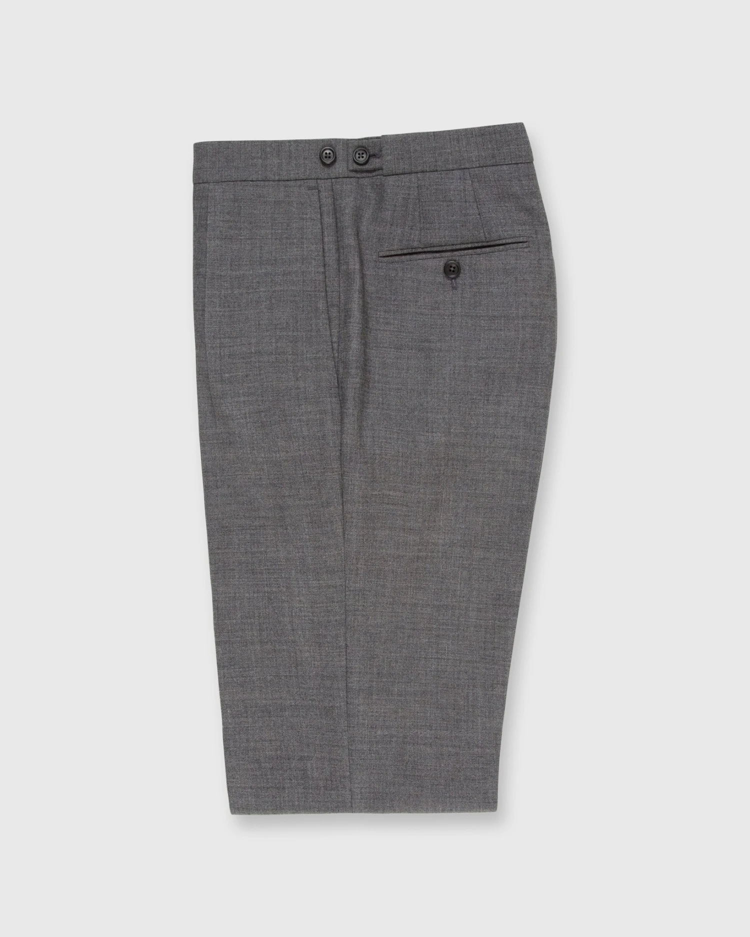 Pleated Dress Trouser In Mid-Grey High-Twist 7 Pleated Dress Trouser In Mid-Grey High-Twist - Image 5