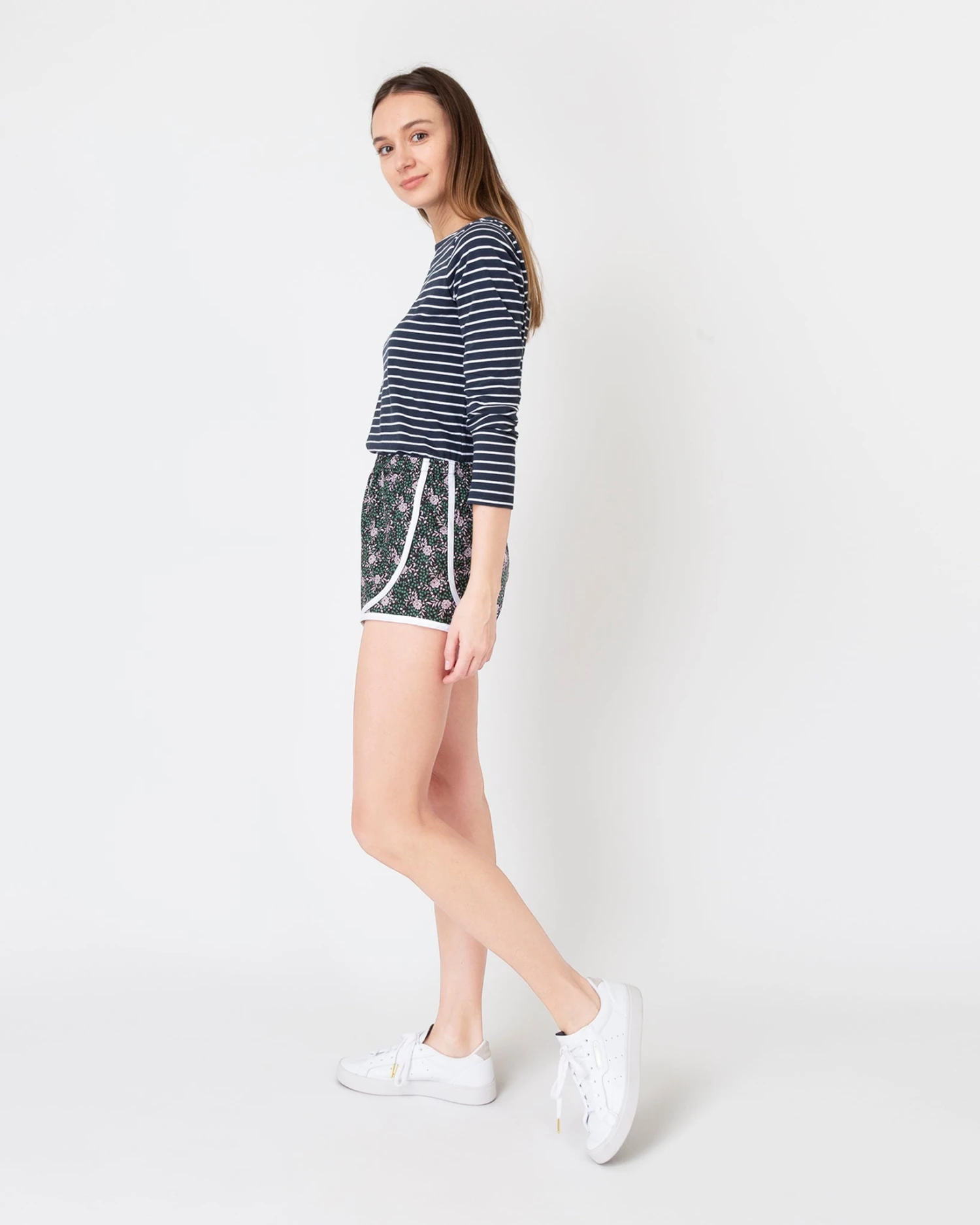 Track Short In Green/Pink Franklyn Liberty Fabric 5 Track Short In Green/Pink Franklyn Liberty Fabric - Image 3