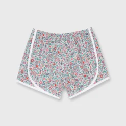 Track Short In Cyan Godinton Garden Liberty Fabric