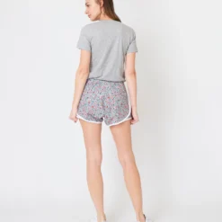 Track Short In Cyan Godinton Garden Liberty Fabric -Garbiera Sales Store S57370 5