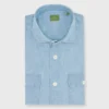 Band-Hem Work Shirt In Extra Light Washed Chambray -Garbiera Sales Store S57632 1