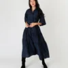 Isla Shirtdress In Navy Habotai 1 Isla Shirtdress In Navy Habotai -Garbiera Sales Store S57830 3