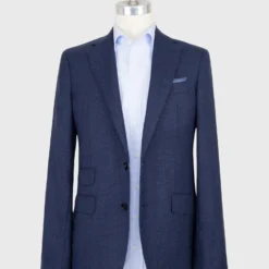 Kincaid No. 2 Jacket In Blue Wool Hopsack 7 Kincaid No. 2 Jacket In Blue Wool Hopsack -Garbiera Sales Store S57900 1