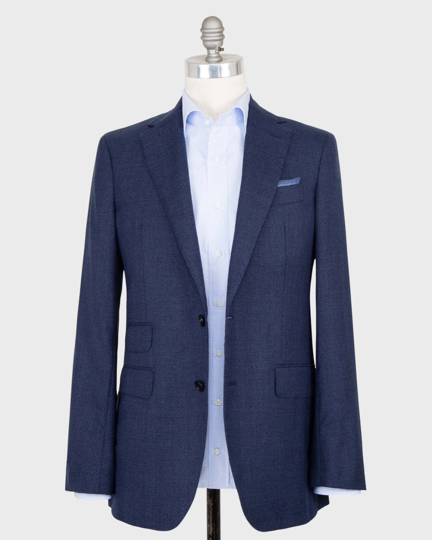 Kincaid No. 2 Jacket In Blue Wool Hopsack 5 Kincaid No. 2 Jacket In Blue Wool Hopsack - Image 3