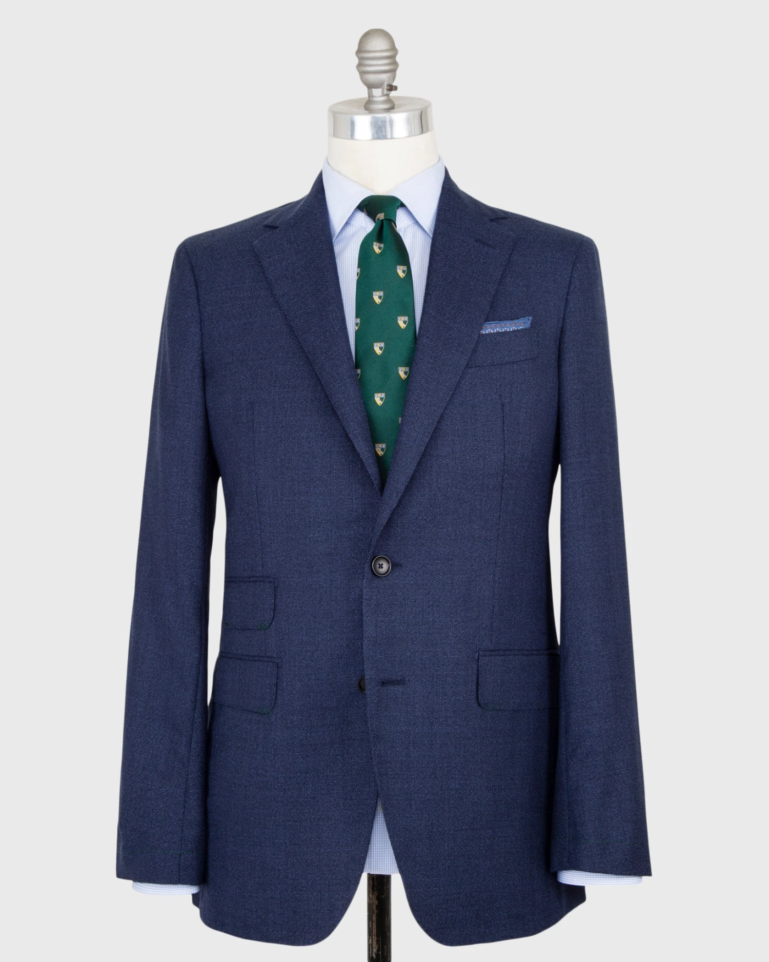 Kincaid No. 2 Jacket In Blue Wool Hopsack 3 Kincaid No. 2 Jacket In Blue Wool Hopsack