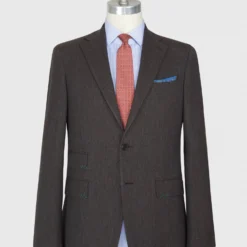 Kincaid No. 3 Jacket In Coffee Wool Hopsack