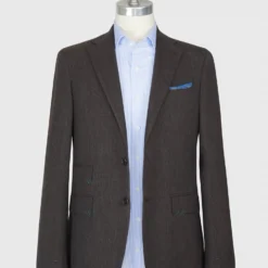 Kincaid No. 3 Jacket In Coffee Wool Hopsack 7 Kincaid No. 3 Jacket In Coffee Wool Hopsack -Garbiera Sales Store S57902 3