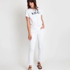 A.P.C. T-Shirt In Chalk/Navy -Garbiera Sales Store S59482 5