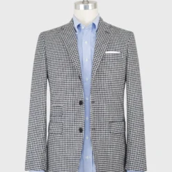 Virgil No. 2 Jacket In Navy/Bone Houndstooth 7 Virgil No. 2 Jacket In Navy/Bone Houndstooth -Garbiera Sales Store S59532 1