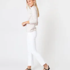 Long-Sleeved Boatneck Tee In Taupe/Ivory Stripe Compact Jersey 10 Long-Sleeved Boatneck Tee In Taupe/Ivory Stripe Compact Jersey -Garbiera Sales Store S60599 3