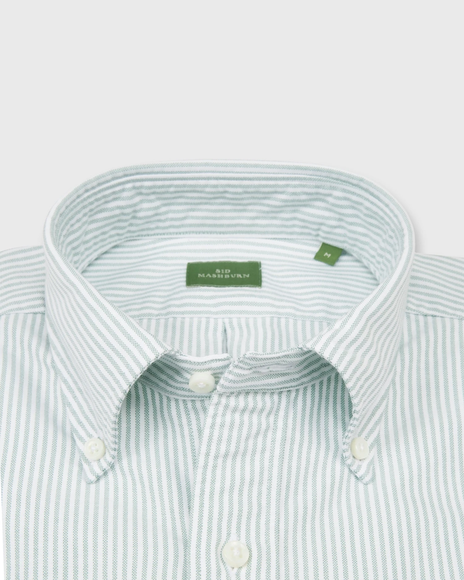 Button-Down Sport Shirt In Lovat University Stripe Oxford 4 Button-Down Sport Shirt In Lovat University Stripe Oxford - Image 2