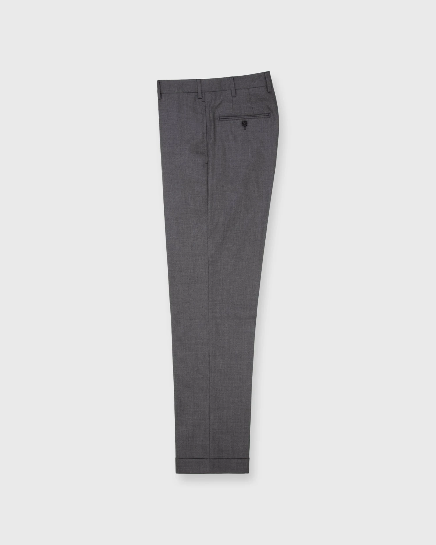 Dress Trouser In Mid-Grey Wool Hopsack 3 Dress Trouser In Mid-Grey Wool Hopsack