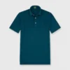 Short-Sleeved Polo In Heather Lake Pique -Garbiera Sales Store S63677 1