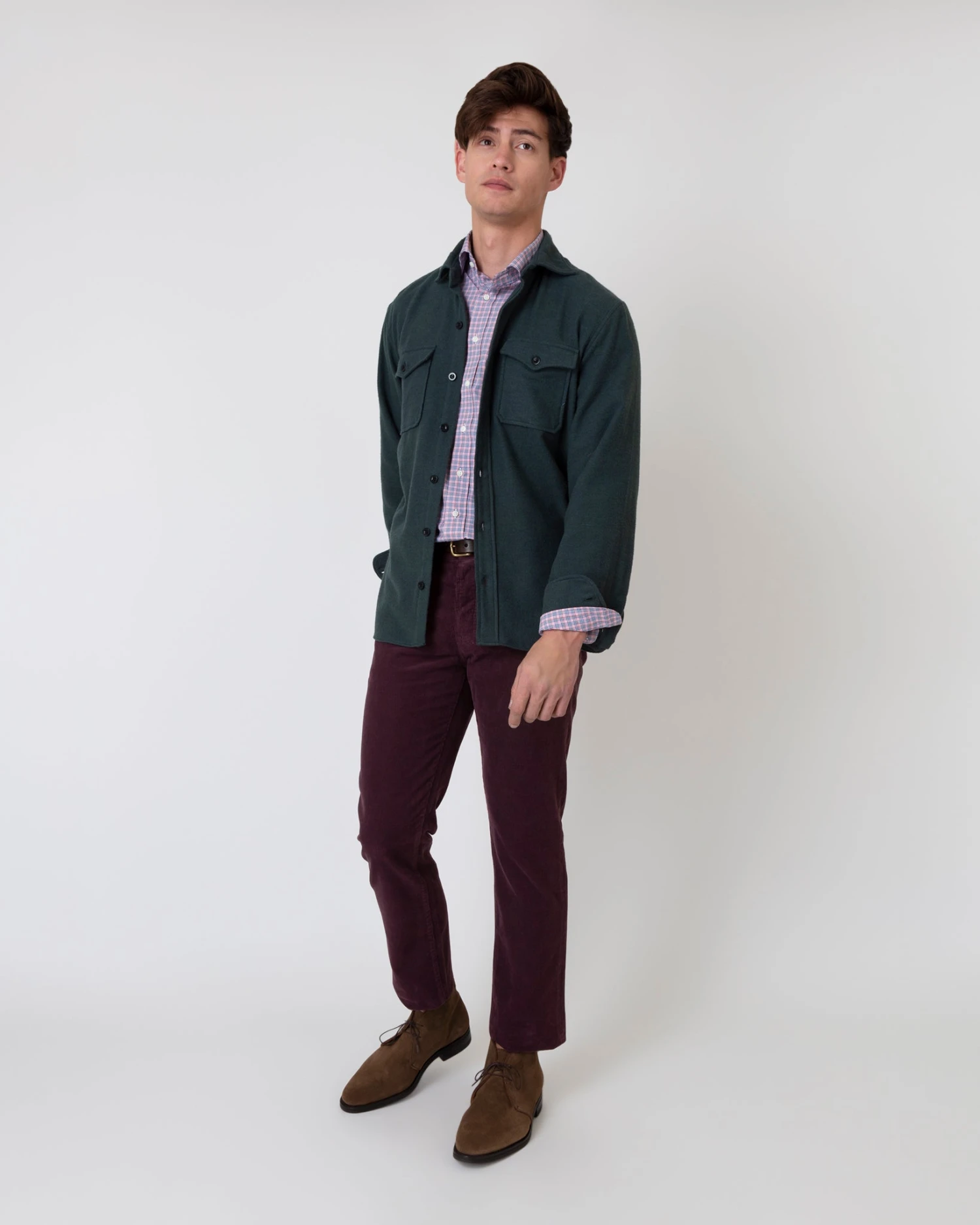 CPO Shirt In Heathered Forest Flannel 3 CPO Shirt In Heathered Forest Flannel