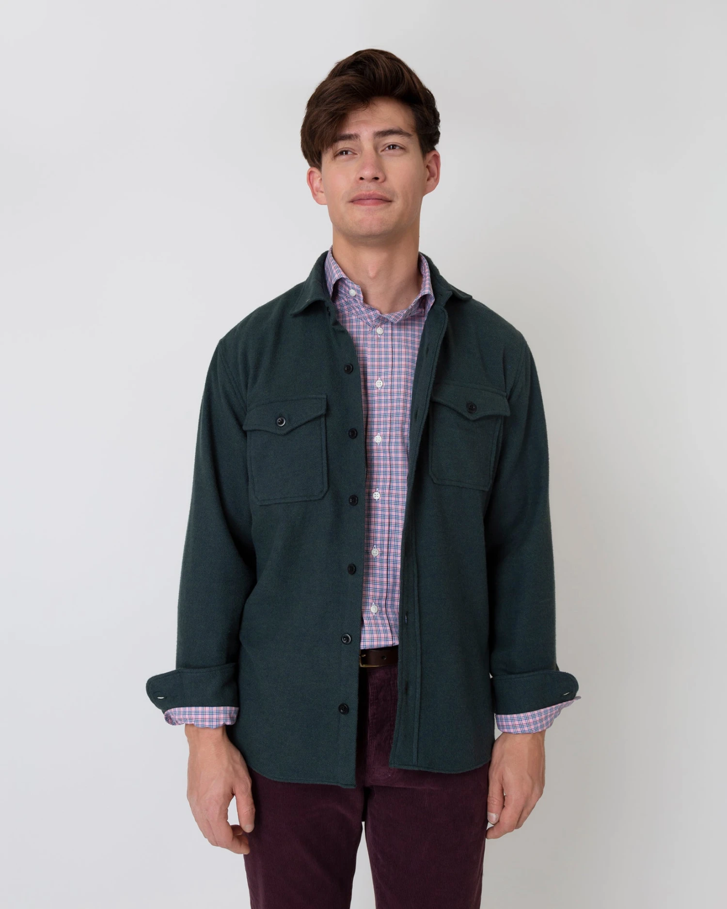 CPO Shirt In Heathered Forest Flannel 4 CPO Shirt In Heathered Forest Flannel - Image 2