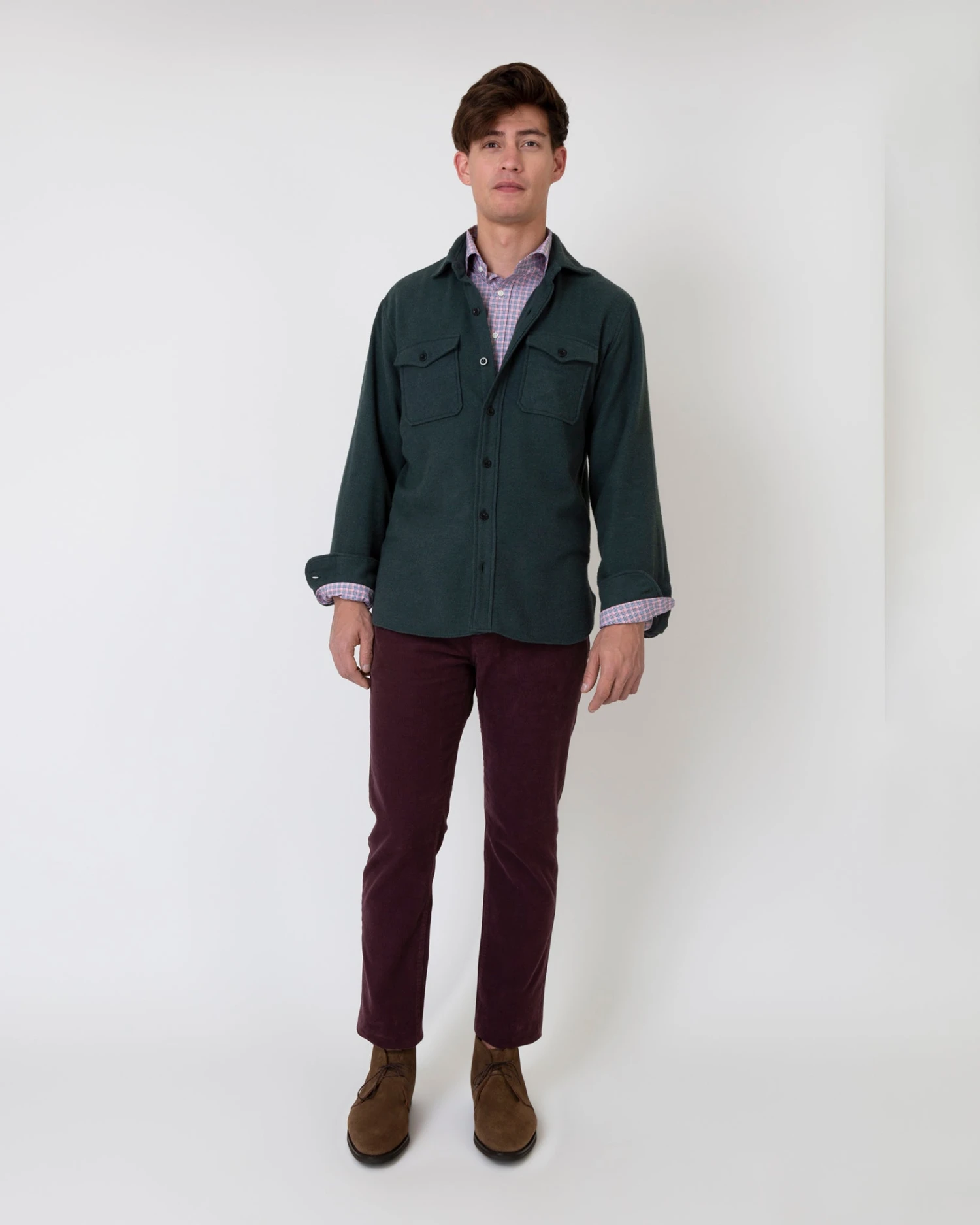 CPO Shirt In Heathered Forest Flannel 8 CPO Shirt In Heathered Forest Flannel - Image 6