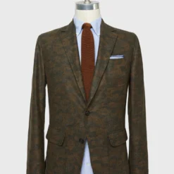 Butcher Jacket In Brown/Olive Camo Flannel